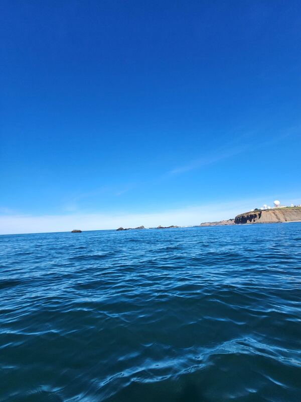 Open Pacific water off the San Mateo Coastside on a clear day